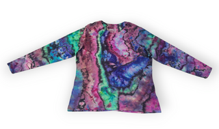 Women's XXL Reverse-dyed Tie-dye Long-sleeved T-Shirt