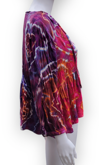 Women's XL Flowy Rayon Tie-dye Top