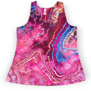 Women's Large Flowy Tie-dye Racerback Tank Top