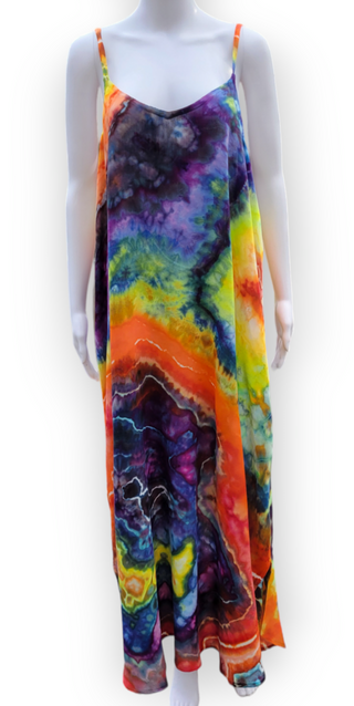 Women's 2XL Tie-dye Maxi Dress