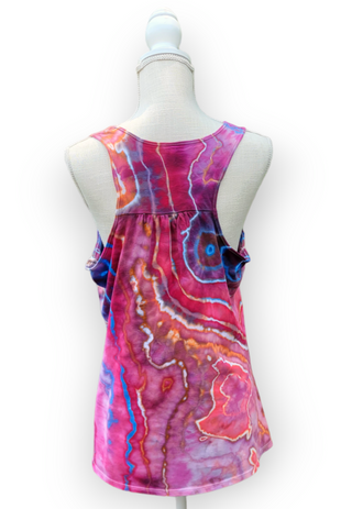 Women's Large Flowy Tie-dye Racerback Tank Top