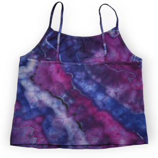 Women's Large Reverse-dyed Tie-dye Crop Tank Top