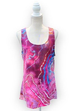 Women's Large Flowy Tie-dye Racerback Tank Top