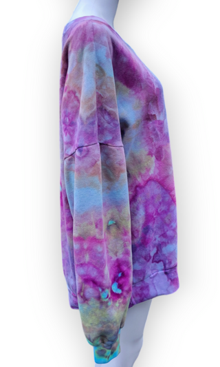 Women's 2XL Geode Tie-dye Crewneck Sweatshirt