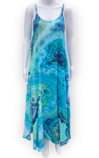 Women's Small Tie-dye Maxi Dress (discounted price due to small hole)