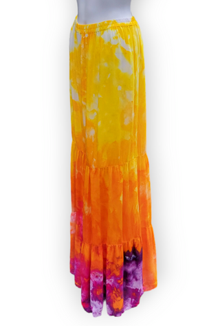 Women's Large Tie-dye Flowy Rayon Pants