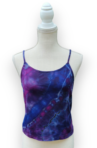 Women's Large Reverse-dyed Tie-dye Crop Tank Top