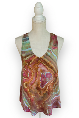 Women's Small Tie-dye Flowy Tank Top