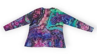 Women's XXL Reverse-dyed Tie-dye Long-sleeved T-Shirt