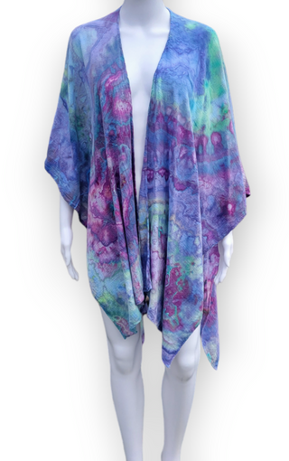 Women's OSFA Tie-dye Kimono Shawl