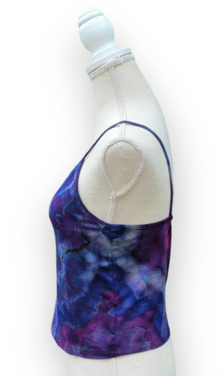 Women's Large Reverse-dyed Tie-dye Crop Tank Top