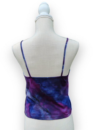 Women's Large Reverse-dyed Tie-dye Crop Tank Top