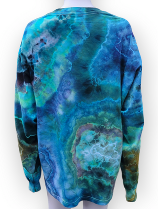 Men's XL Long-sleeved Tie-dye T-Shirt