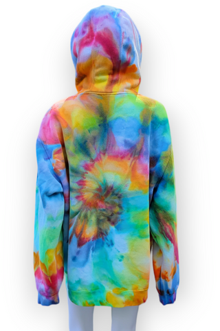 XL Rainbow Spiral Zip Up Hoodie