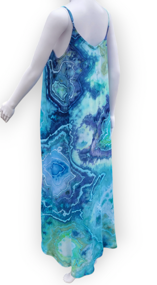 Women's Small Tie-dye Maxi Dress (discounted price due to small hole)