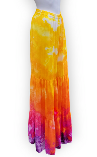 Women's Large Tie-dye Flowy Rayon Pants