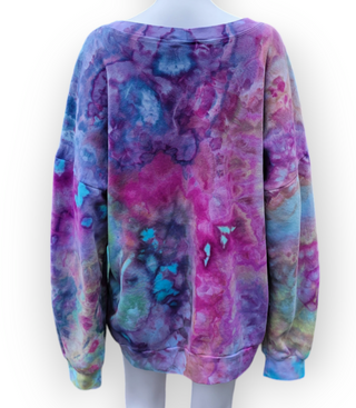 Women's 2XL Geode Tie-dye Crewneck Sweatshirt