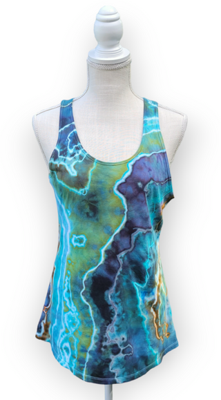 Women's Small Flowy Tie-dye Racerback Tank