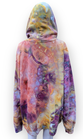 Men's 3XL Zip-up Tie-dye Hoodie