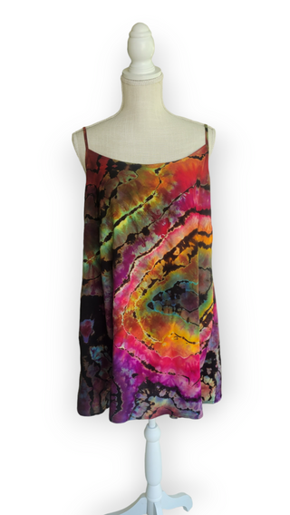 Women's Large Reverse-dyed Rainbow Dress