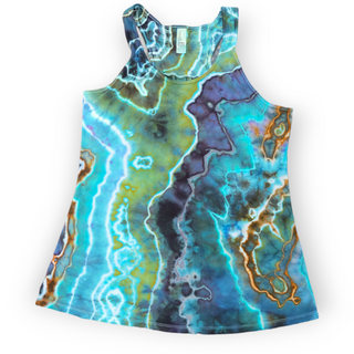 Women's Small Flowy Tie-dye Racerback Tank