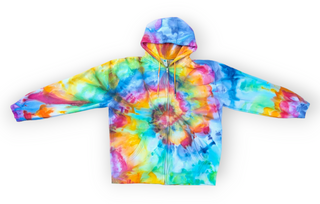 XL Rainbow Spiral Zip Up Hoodie