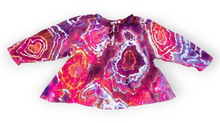 Women's XL Flowy Rayon Tie-dye Top