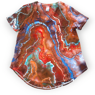 Women's Medium Tie-dye Flowy Rayon Top