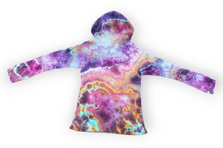 Women's XL Tie-dyed Long Sleeved Hooded Top