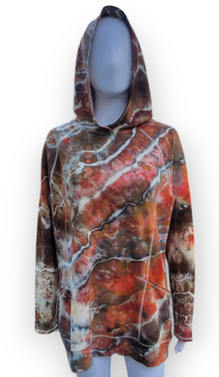 Women's XL Tie-dye Lightweight Pullover Hoodie