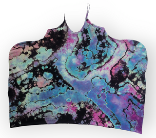 Women's Large Romper in Reverse Tie Dye